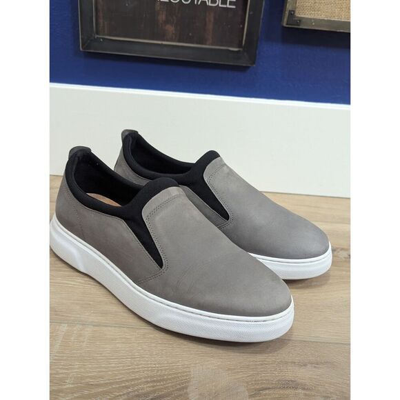 Samuel Hubbard Featherlight Flight Slip-ons - Light Gray Nubuck Men's 9.5 WIDE